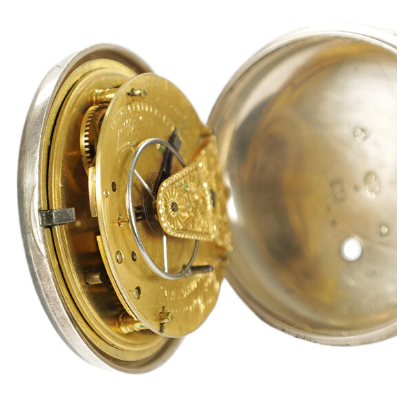 English silver watch with rare Debaufre escapement Circa 1800 English silver watch with rare Debaufre escapement Circa 1800