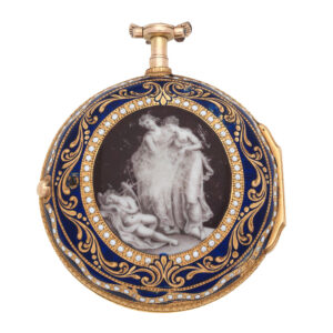 Fine English 18K gold and enamel verge pocket watch Circa 1776