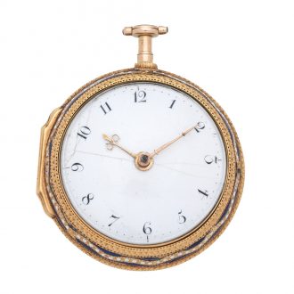 Fine English 18K gold and enamel verge pocket watch Circa 1776 Fine English 18K gold and enamel verge pocket watch Circa 1776