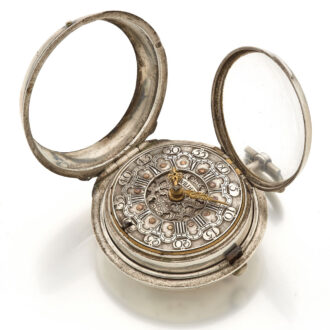 v English pair cased verge watch with champlevé dial Circa 1780