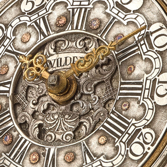 English pair cased verge watch with champlevé dial Circa 1780 English pair cased verge watch with champlevé dial Circa 1780