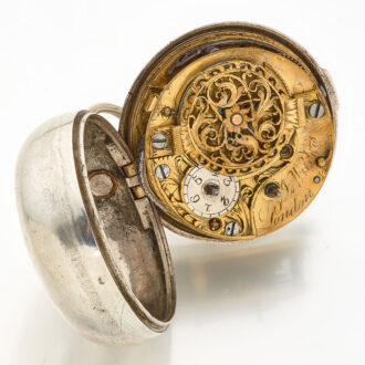 English pair cased verge watch with champlevé dial Circa 1780 English pair cased verge watch with champlevé dial Circa 1780