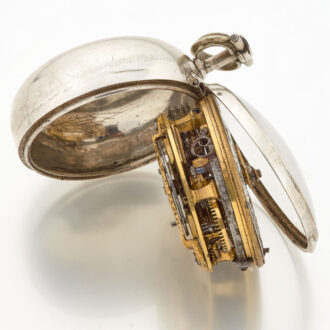 English pair cased verge watch with champlevé dial Circa 1780 English pair cased verge watch with champlevé dial Circa 1780