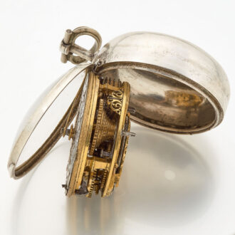 English pair cased verge watch with champlevé dial Circa 1780 English pair cased verge watch with champlevé dial Circa 1780
