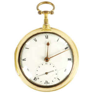 English gilt pair cased rack lever pocket watch Circa 1795