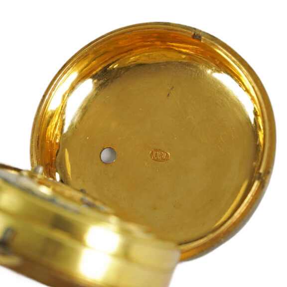 English gilt pair cased rack lever pocket watch Circa 1795 English gilt pair cased rack lever pocket watch Circa 1795