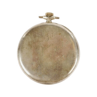 Swiss sterling silver open faced Scientific pocket watch Circa 1935