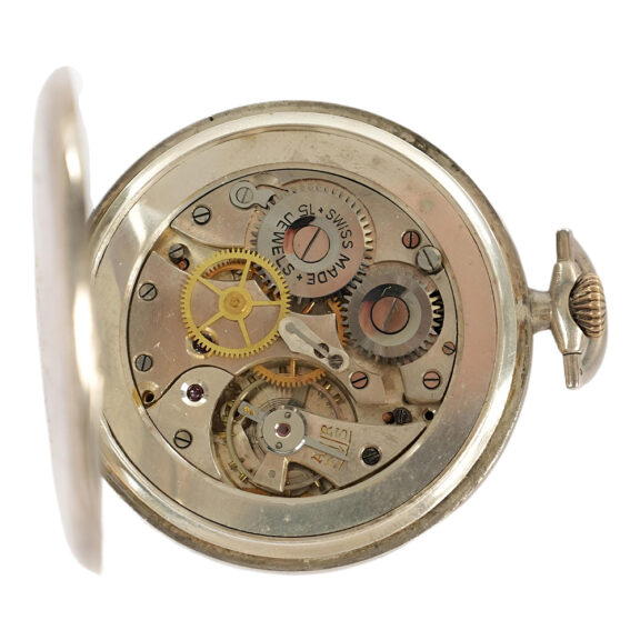 Swiss sterling silver open faced Scientific pocket watch Circa 1935 Swiss sterling silver open faced Scientific pocket watch Circa 1935