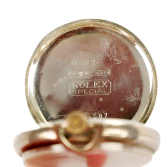 Swiss sterling silver open faced Scientific pocket watch Circa 1935
