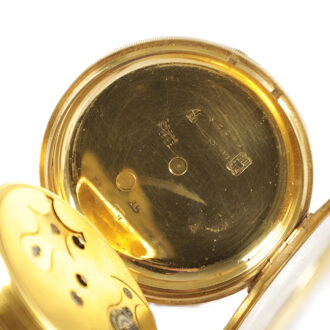 English 18K yellow gold open faced pocket watch Circa 1835