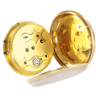 English 18K yellow gold open faced pocket watch Circa 1835
