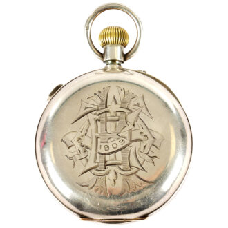 Swiss/English silver open faced chronograph watch Circa 1902
