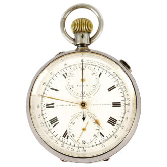 Swiss/English silver open faced chronograph watch Circa 1902