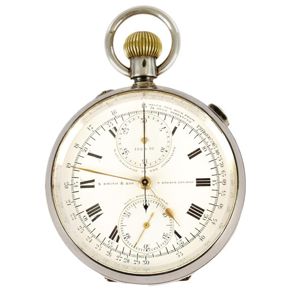 Swiss/English silver open faced chronograph watch Circa 1902