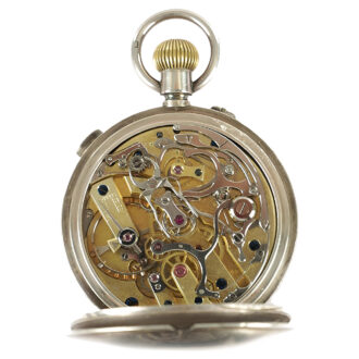 Swiss/English silver open faced chronograph watch Circa 1902