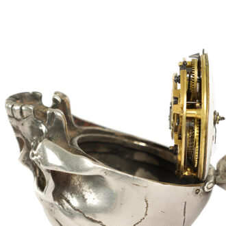 French silver skull form memento mori watch Circa 1780