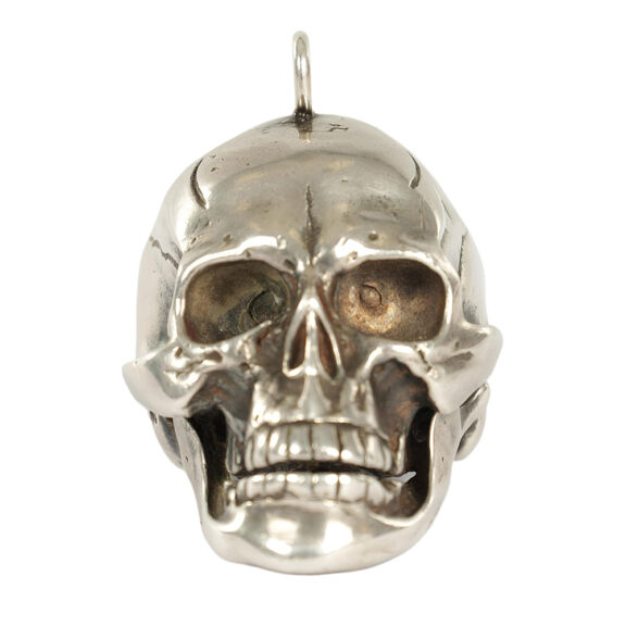 French silver skull form memento mori watch Circa 1780 French silver skull form memento mori watch Circa 1780