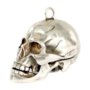 French silver skull form memento mori watch Circa 1780