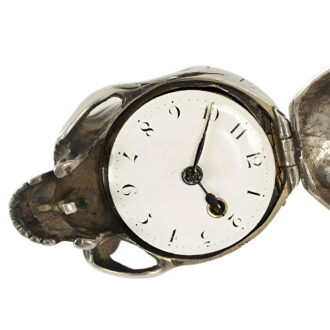 French silver skull form memento mori watch Circa 1780