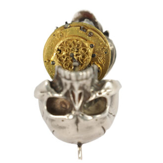 French silver skull form memento mori watch Circa 1780