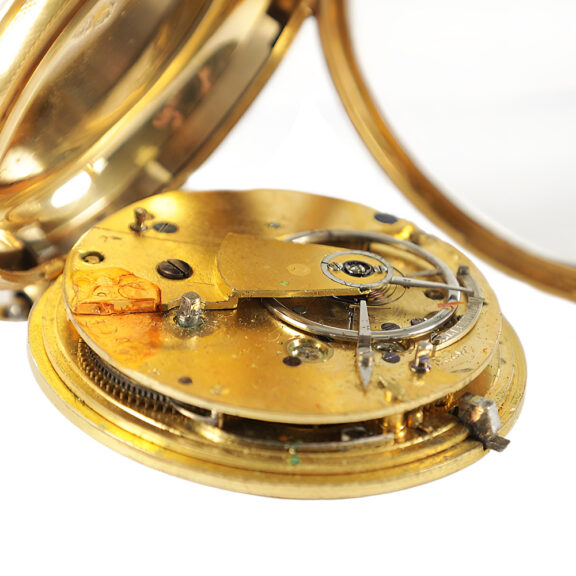 English 18K yellow gold open faced pocket watch Circa 1830 English 18K yellow gold open faced pocket watch Circa 1830
