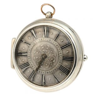 Dutch silver one-handed pair-cased pocket watch Circa 1650