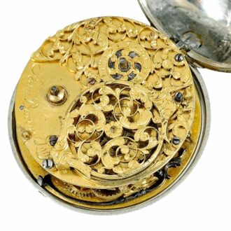 Dutch silver one-handed pair-cased pocket watch Circa 1650
