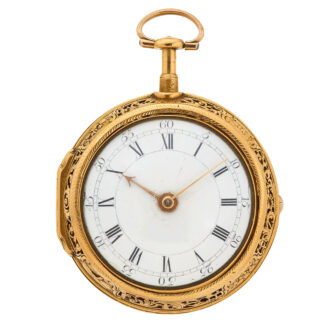English quarter repeater in 22k gold pair cases Circa 1725