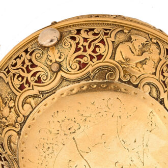 English quarter repeater in 22k gold pair cases Circa 1725