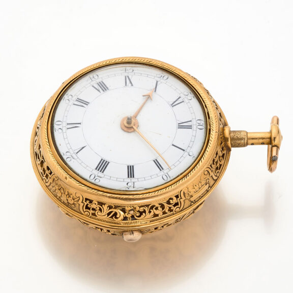 English quarter repeater in 22k gold pair cases Circa 1725 English quarter repeater in 22k gold pair cases Circa 1725