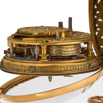 English quarter repeater in 22k gold pair cases Circa 1725
