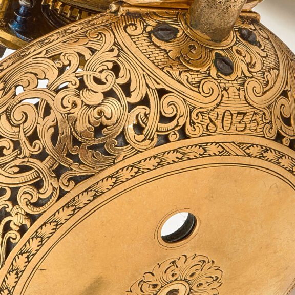 English quarter repeater in 22k gold pair cases Circa 1725 English quarter repeater in 22k gold pair cases Circa 1725