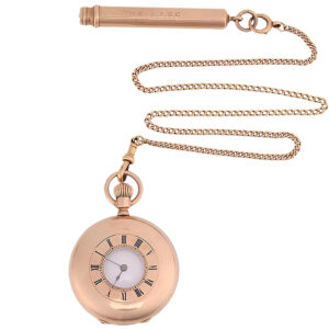 American 14K gold half hunter lever pocket watch Circa 1880