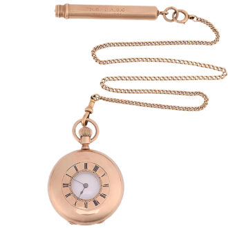 American 14K gold half hunter lever pocket watch Circa 1880