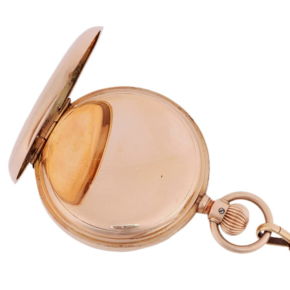 American 14K gold half hunter lever pocket watch Circa 1880 American 14K gold half hunter lever pocket watch Circa 1880