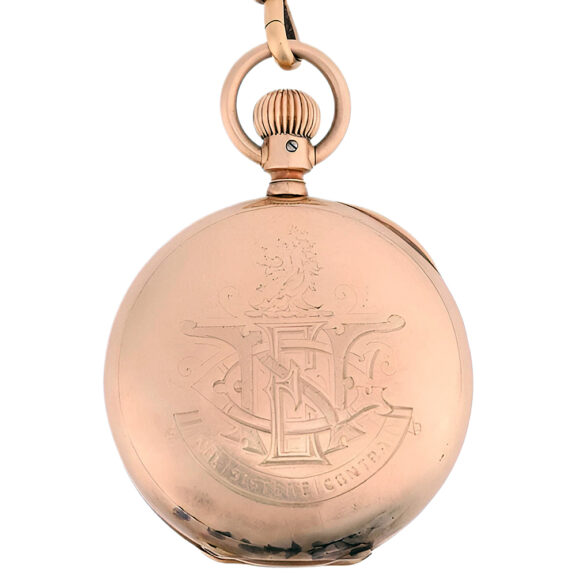 American 14K gold half hunter lever pocket watch Circa 1880 American 14K gold half hunter lever pocket watch Circa 1880