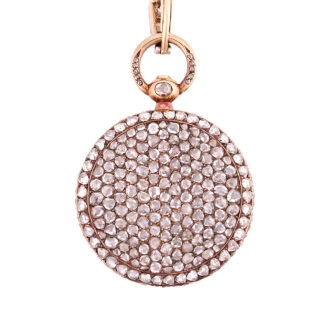 English gold and diamond set lady's pendant watch Circa 1865