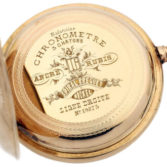 Swiss/German 14K gold full hunter pocket watch Circa 1905