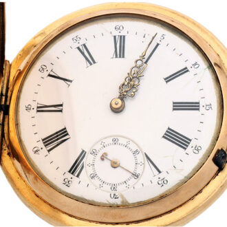Swiss/German 14K gold full hunter pocket watch Circa 1905