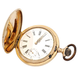 Swiss/German 14K gold full hunter pocket watch Circa 1905