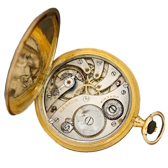 Swiss 18K yellow gold full hunter pocket watch Circa 1910 Swiss 18K yellow gold full hunter pocket watch Circa 1910