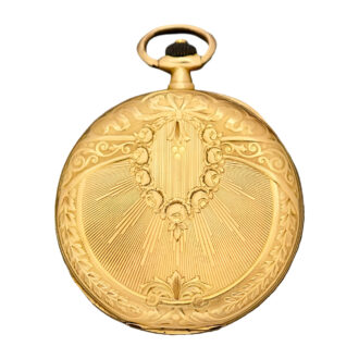 Swiss 18K yellow gold full hunter pocket watch Circa 1910