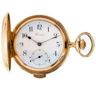 Swiss 18K gold minute repeating full hunter watch Circa 1905