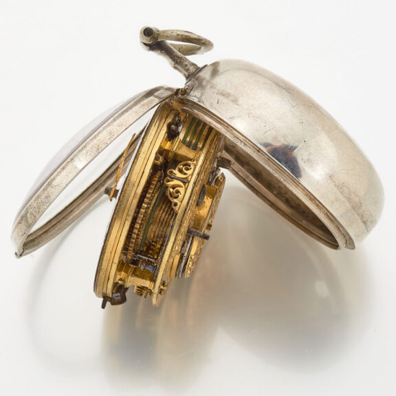 English silver verge watch in plain silver pair cases Circa 1775 English silver verge watch in plain silver pair cases Circa 1775