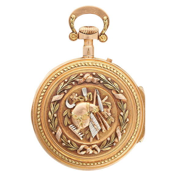 French 18 carat gold open faced pocket watch Circa 1890