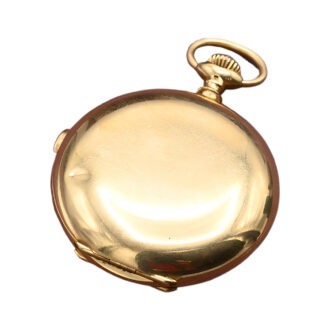 Swiss 18K yellow gold full hunter pocket watch Circa 1900