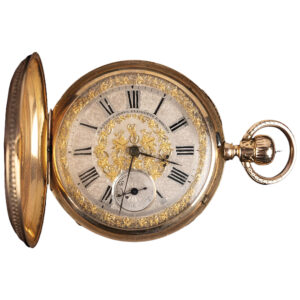 German 18K yellow gold full hunter pocket watch Circa 1900