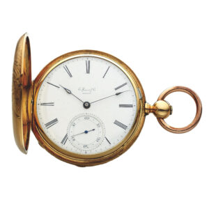 American hunting cased pocket watch with associated key Circa 1857