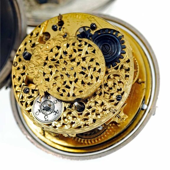 English silver pair cased verge pocket watch Circa 1690 English silver pair cased verge pocket watch Circa 1690