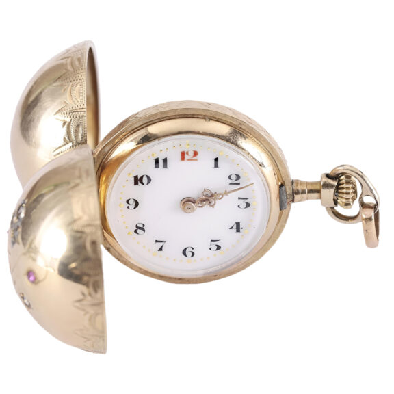 Swiss gold and gem set ‘Boule de Genève’ watch Circa 1900 Swiss gold and gem set ‘Boule de Genève’ watch Circa 1900